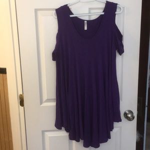 Cold shoulder swing tunic